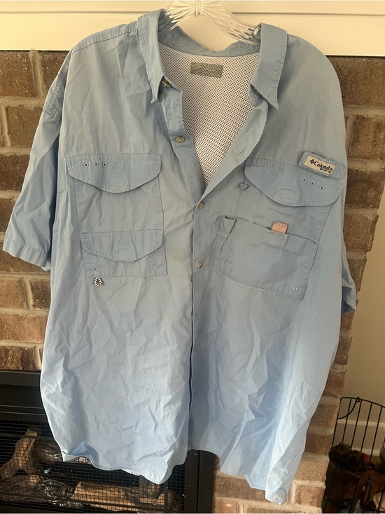 Columbia Other - Columbia Light Blue Short Sleeve Fishing Shirt